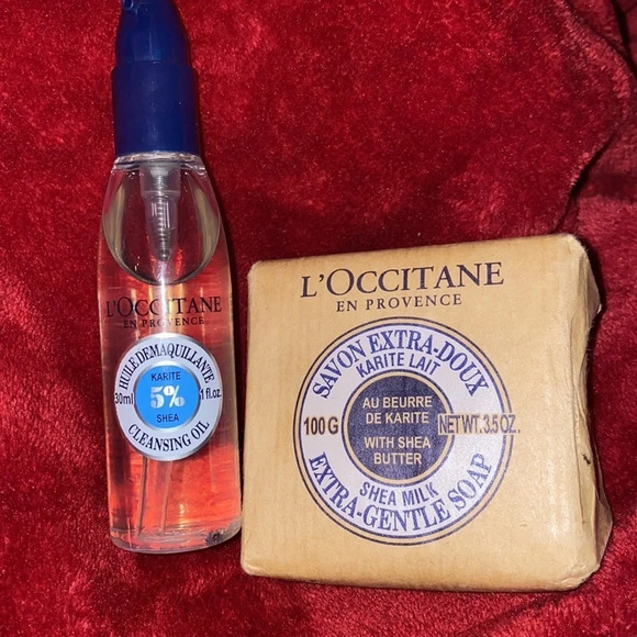 Loccitane travel size  bundle Shea cleansing oil and Shea Milk soap - Picture 4 of 12